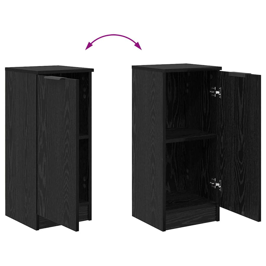 Dressoirs 3 pcs Zwart eiken 69,5 x 34 x 180 cm Bewerkt hout