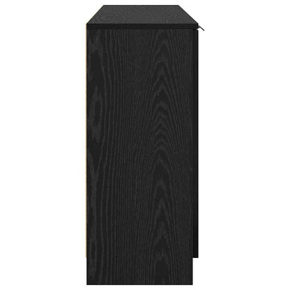 Dressoirs 3 pcs Zwart eiken 69,5 x 34 x 180 cm Bewerkt hout