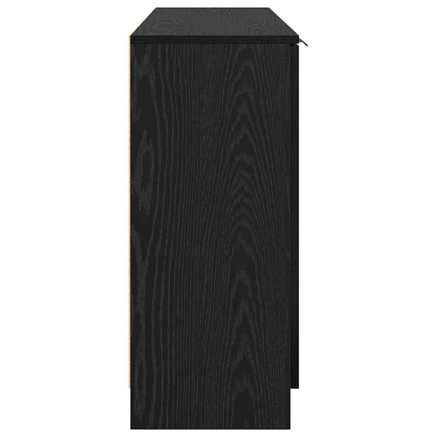Dressoirs 3 pcs Zwart eiken 69,5 x 34 x 180 cm Bewerkt hout