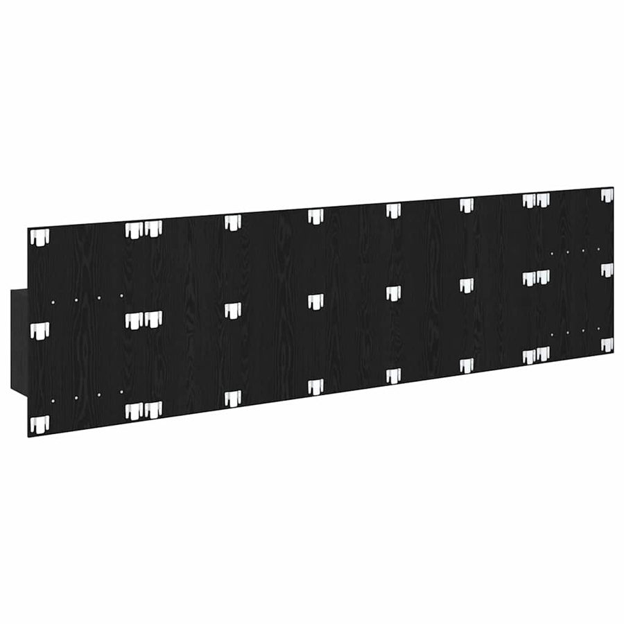 Hoofdbord Met Kast met lade 3 pcs Zwart Eiken Bewerkt hout