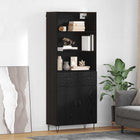 Tall cabinet with drawer 2 pcs Black Oak Engineered wood