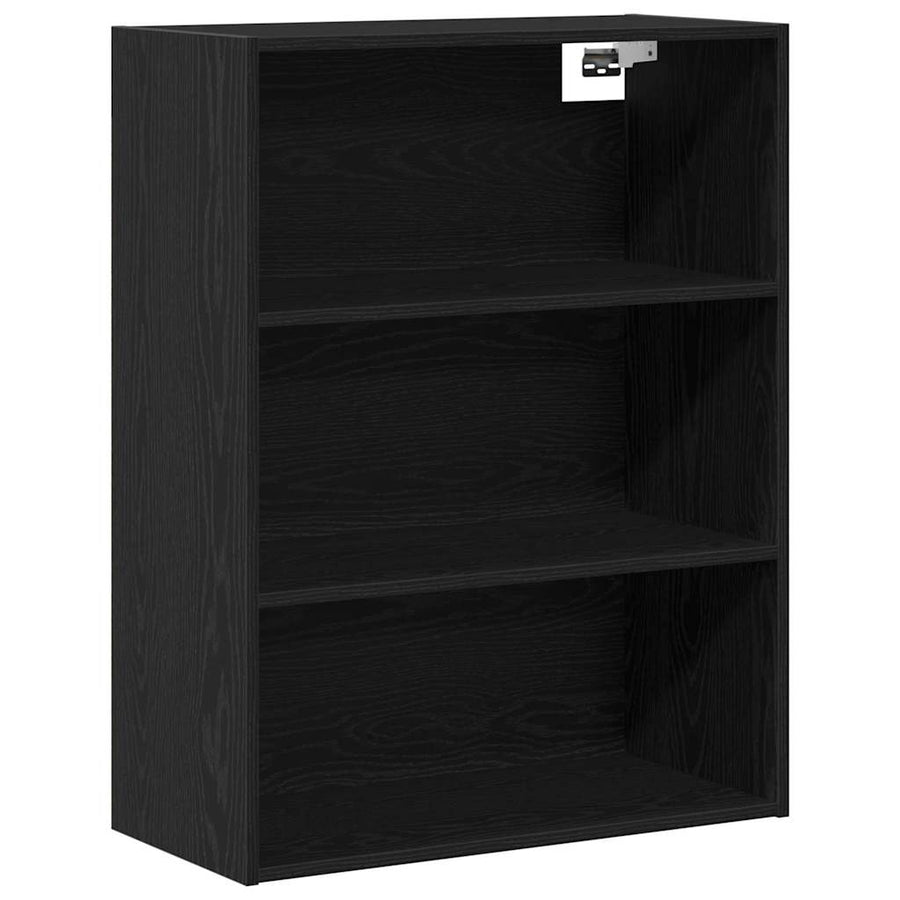 Highboard Wandgemonteerd 2 pcs Zwart Eiken Bewerkt hout