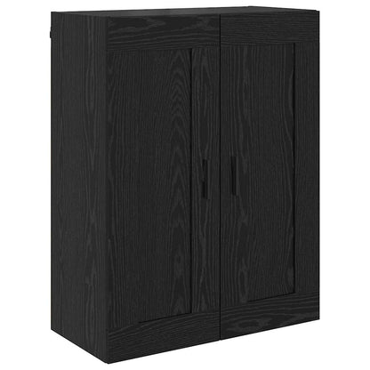 Highboard 2 pcs Zwart Eiken 69,5 x 34 x 180 cm Bewerkt hout