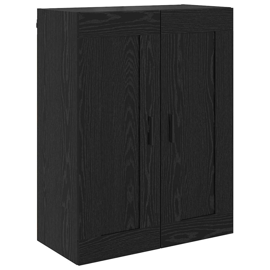 Highboard 2 pcs Zwart Eiken 69,5 x 34 x 180 cm Bewerkt hout
