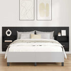 Headboard With Cabinet with drawer 3 pcs Black Oak Engineered Wood