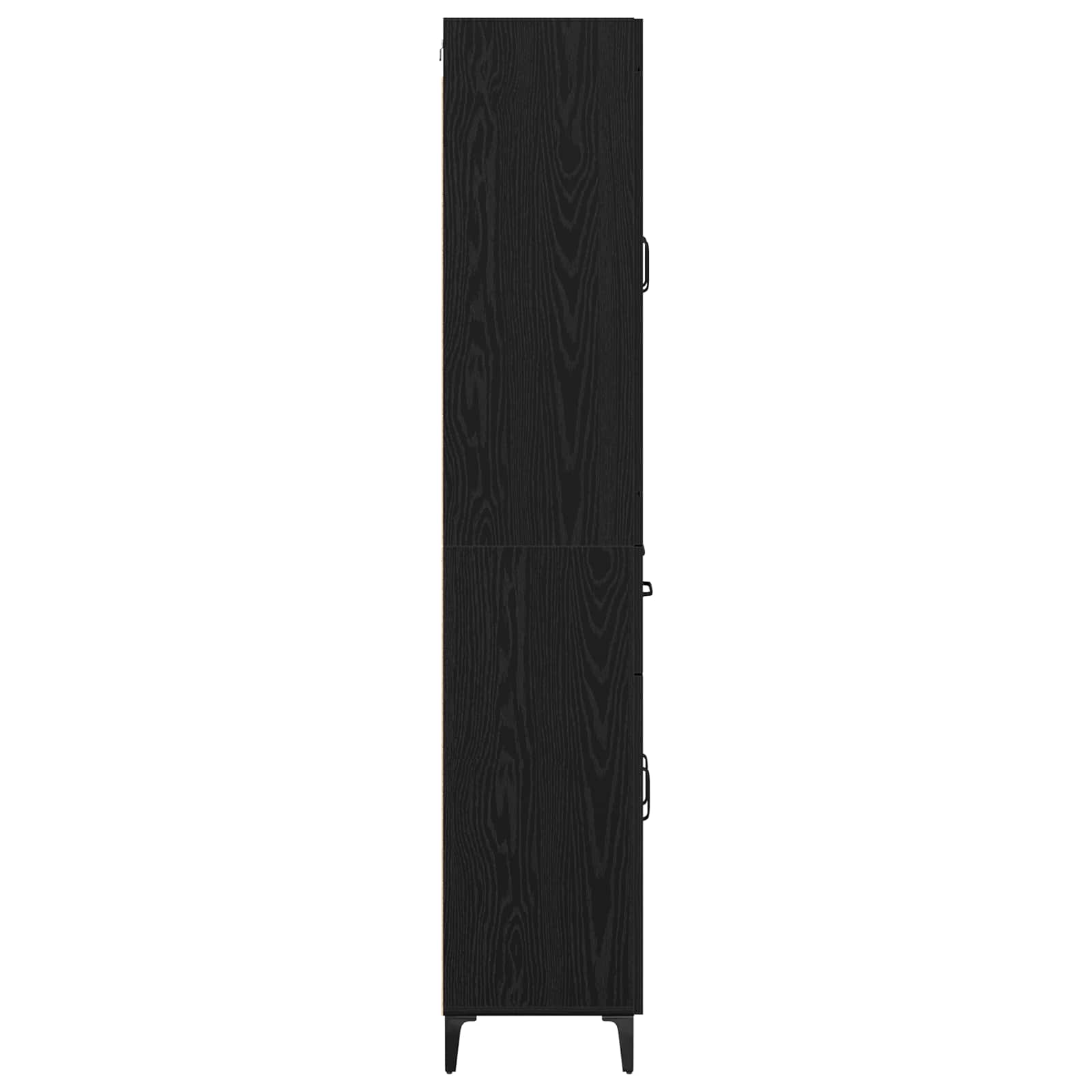 Highboard met lade Zwart Eiken 69,5 x 34 x 180 cm Bewerkt hout