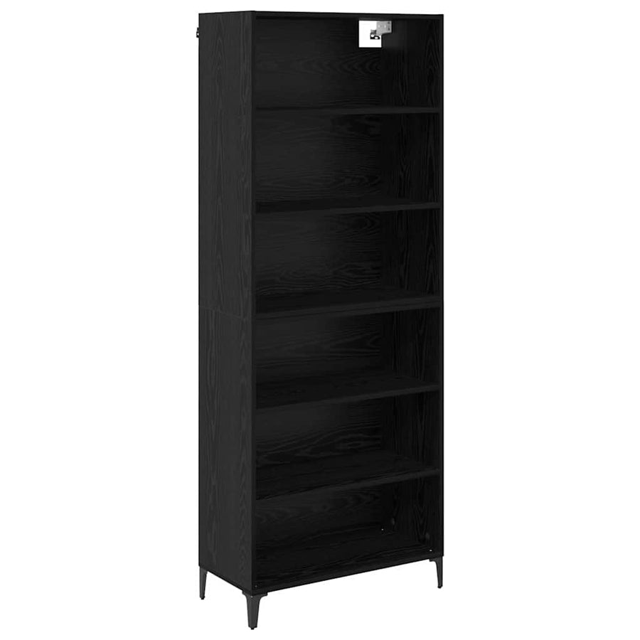 Dressoir Wandgemonteerd 2 pcs Zwart Eiken Bewerkt hout