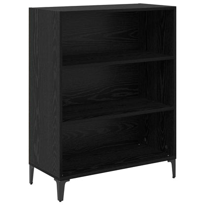 Dressoir Wandgemonteerd 2 pcs Zwart Eiken Bewerkt hout