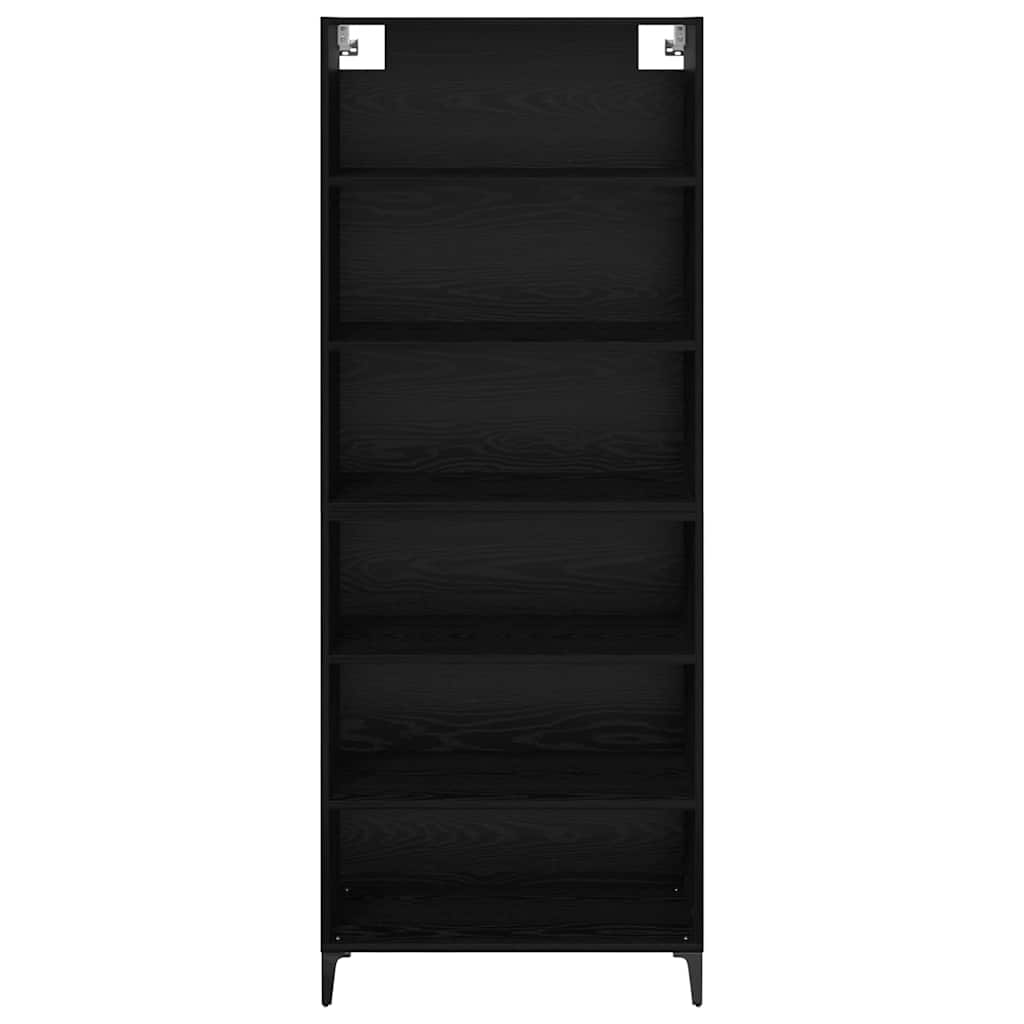 Dressoir Wandgemonteerd 2 pcs Zwart Eiken Bewerkt hout