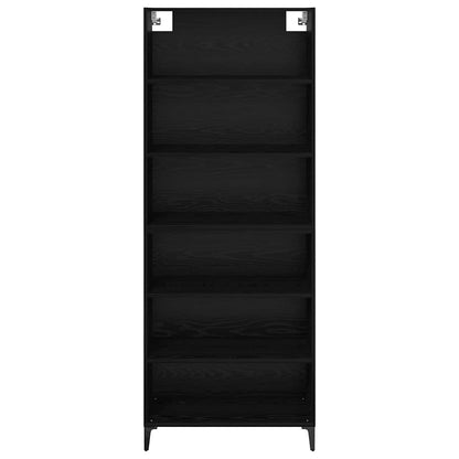 Dressoir Wandgemonteerd 2 pcs Zwart Eiken Bewerkt hout