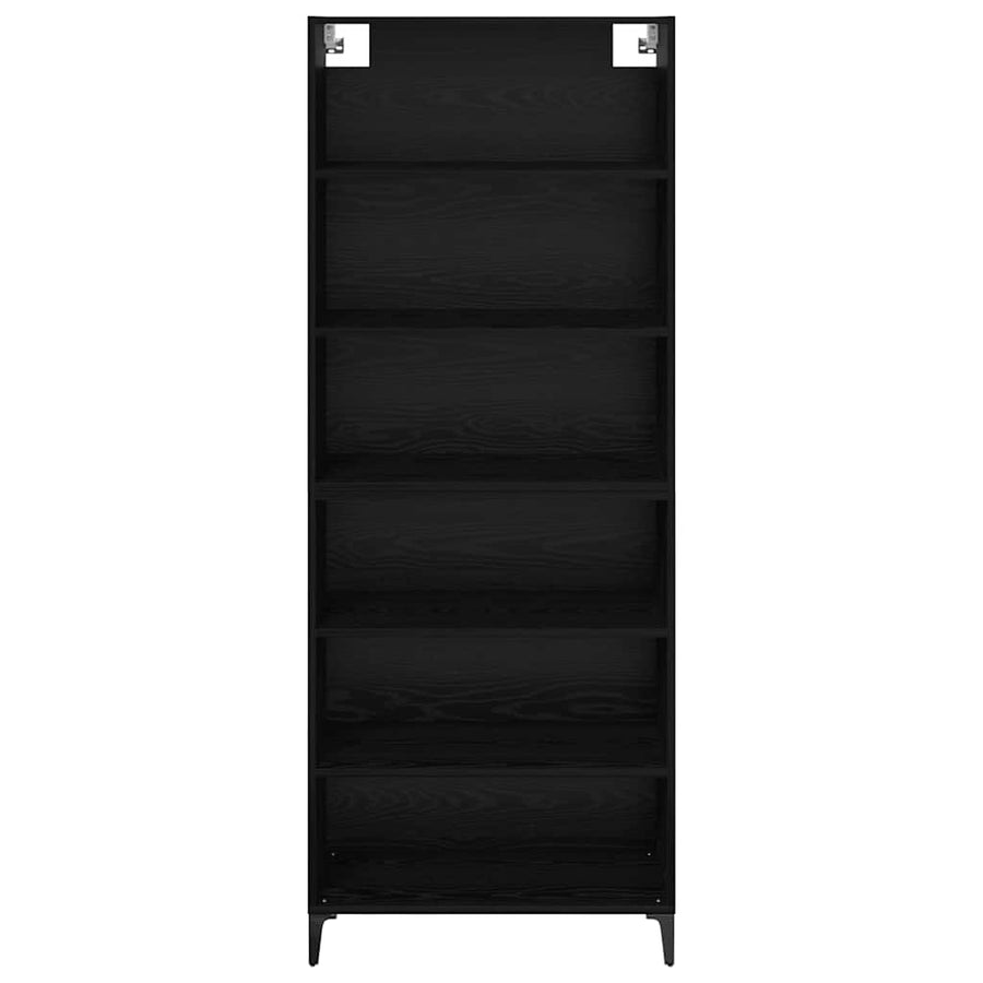Dressoir Wandgemonteerd 2 pcs Zwart Eiken Bewerkt hout
