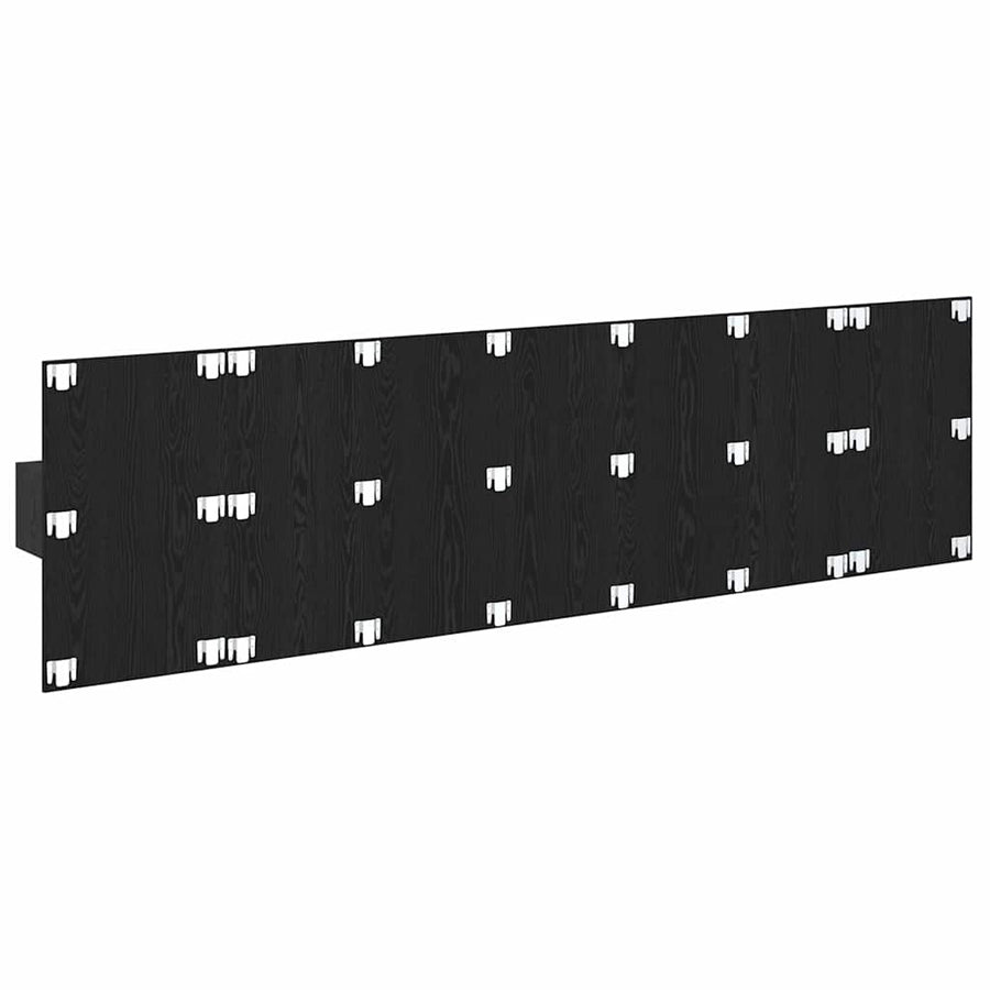 Hoofdbord Met Kast met lade 3 pcs Zwart Eiken Bewerkt hout