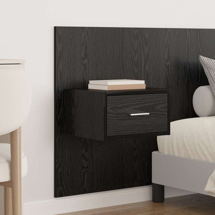 Hoofdbord Met Kast Zwart Eiken 337 x 32,5 x 80 cm Bewerkt hout