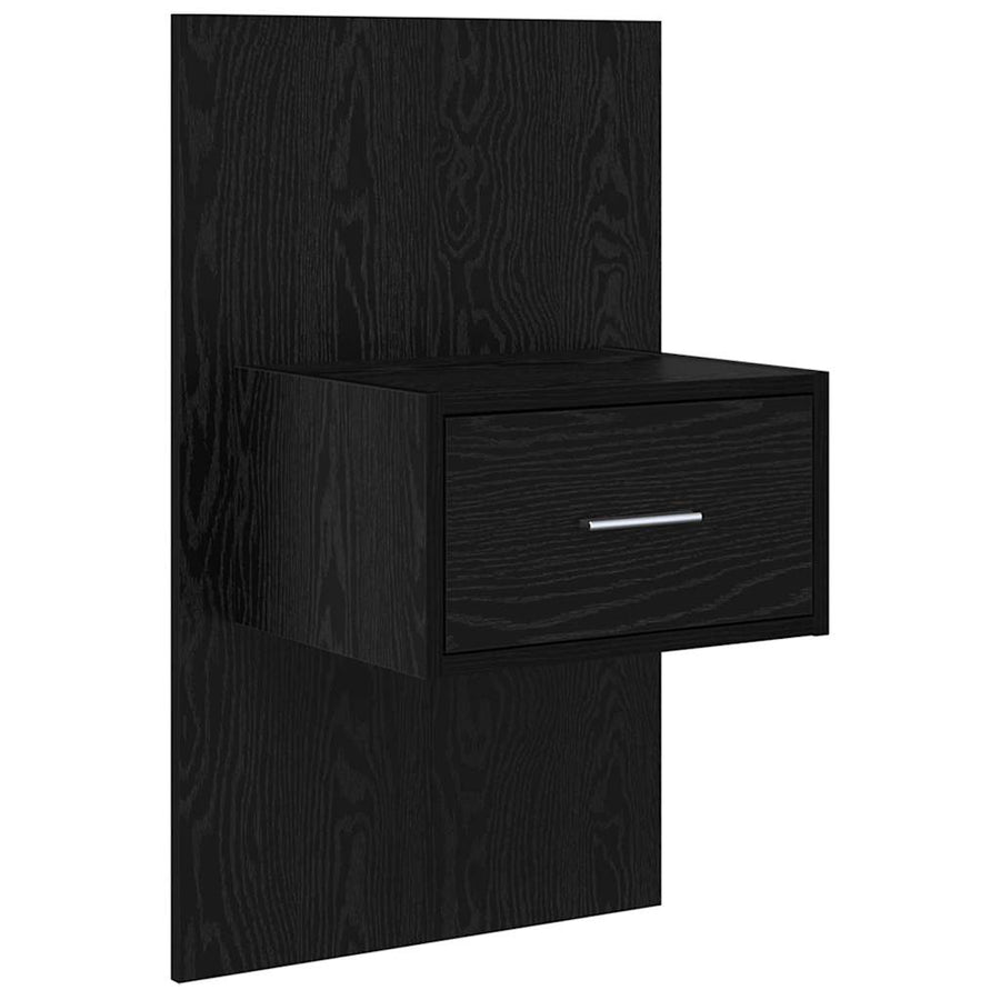 Hoofdbord Met Kast Zwart Eiken 337 x 32,5 x 80 cm Bewerkt hout