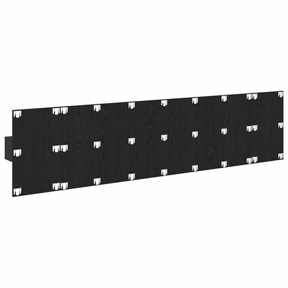 Hoofdbord Met Kast Zwart Eiken 337 x 32,5 x 80 cm Bewerkt hout