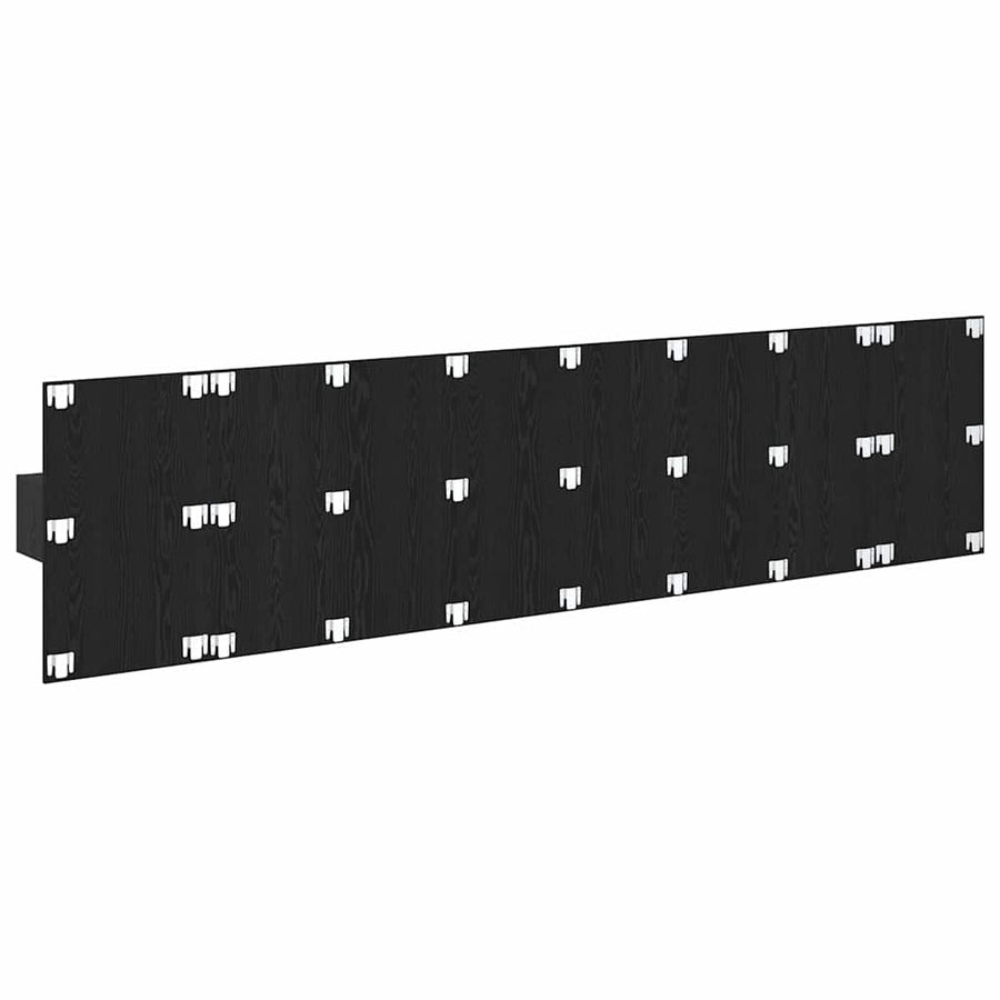 Hoofdbord Met Kast Zwart Eiken 337 x 32,5 x 80 cm Bewerkt hout
