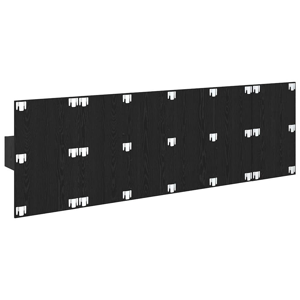 Bed hoofdbord met kastjes 3 pcs Zwart Eiken Bewerkt hout