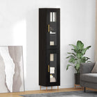 Highboard 180 cm zwart eiken