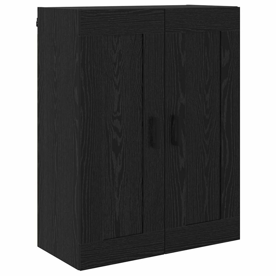 Highboard met lade Zwart Eiken 69,5 x 34 x 180 cm Bewerkt hout