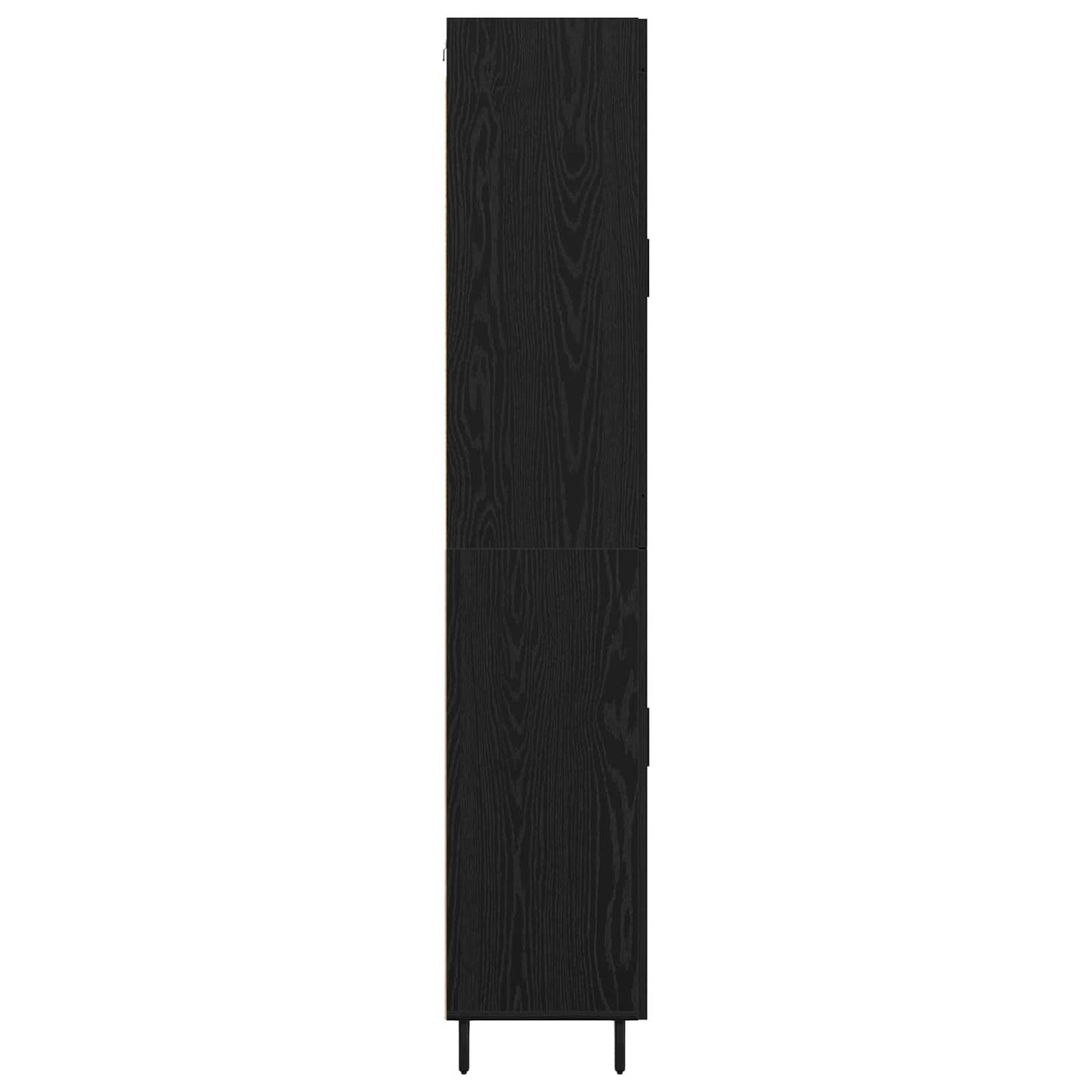 Highboard met lade Zwart Eiken 69,5 x 34 x 180 cm Bewerkt hout