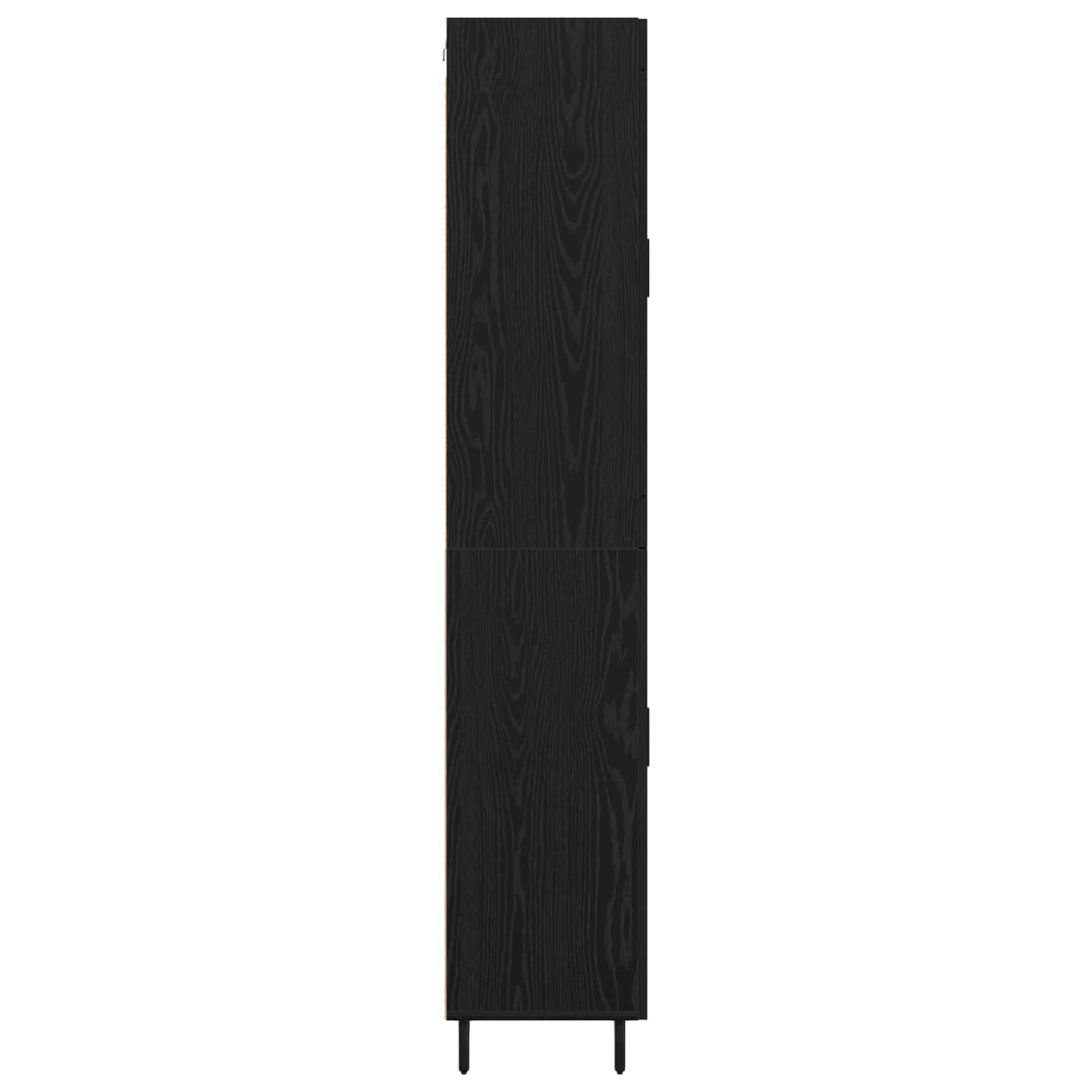 Highboard met lade Zwart Eiken 69,5 x 34 x 180 cm Bewerkt hout