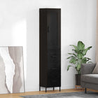 Highboard with drawer Black Oak 34.5 x 34 x 180 cm Engineered wood