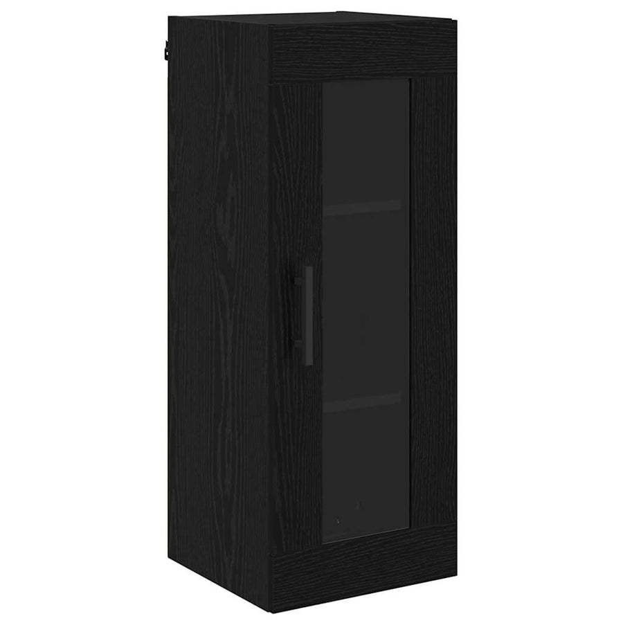 Highboard met lade Zwart Eiken 69,5 x 34 x 180 cm Bewerkt hout