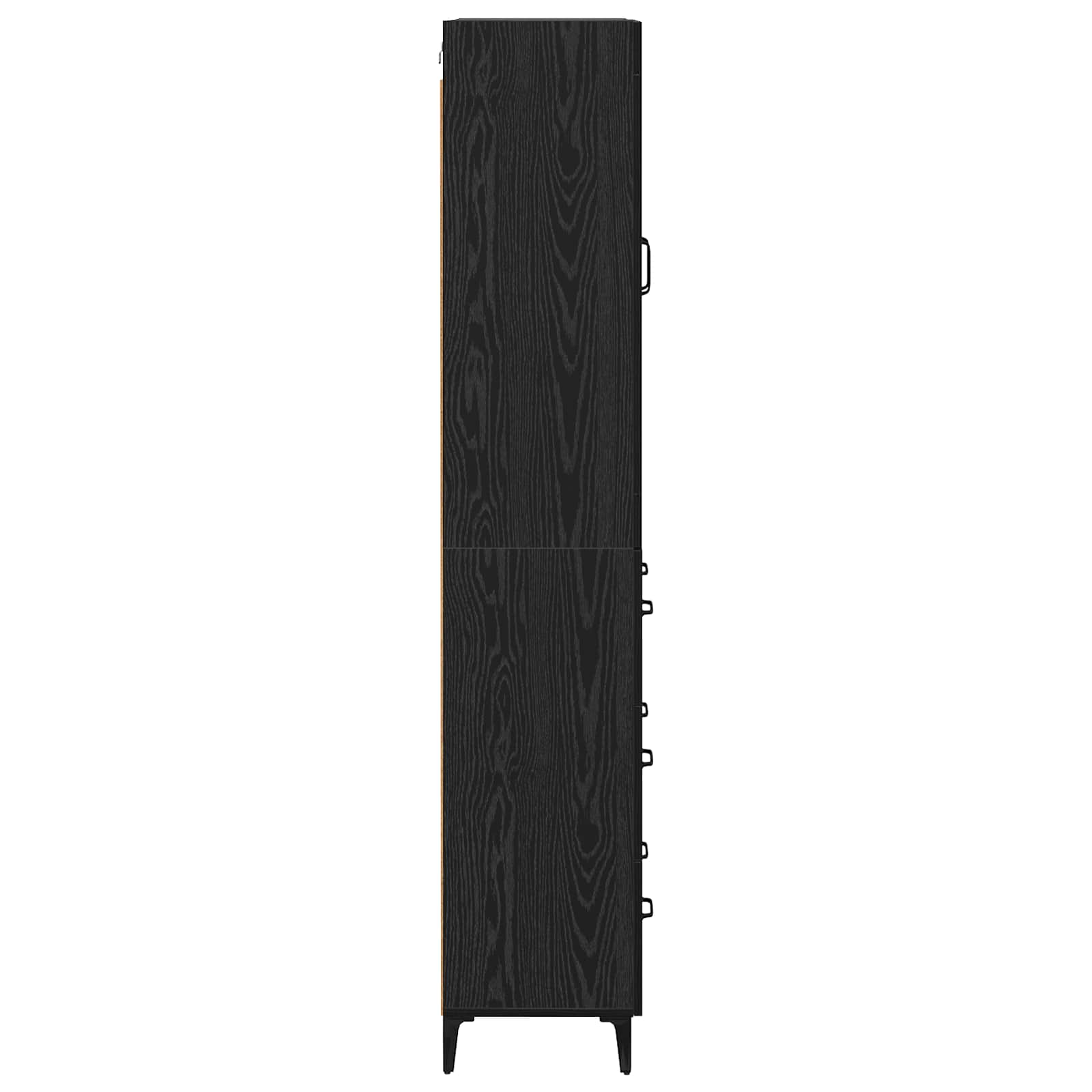Highboard met lade Zwart Eiken 69,5 x 34 x 180 cm Bewerkt hout