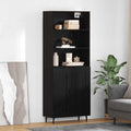 Hoge kast Zwart Eiken 69,5 x 34 x 180 cm