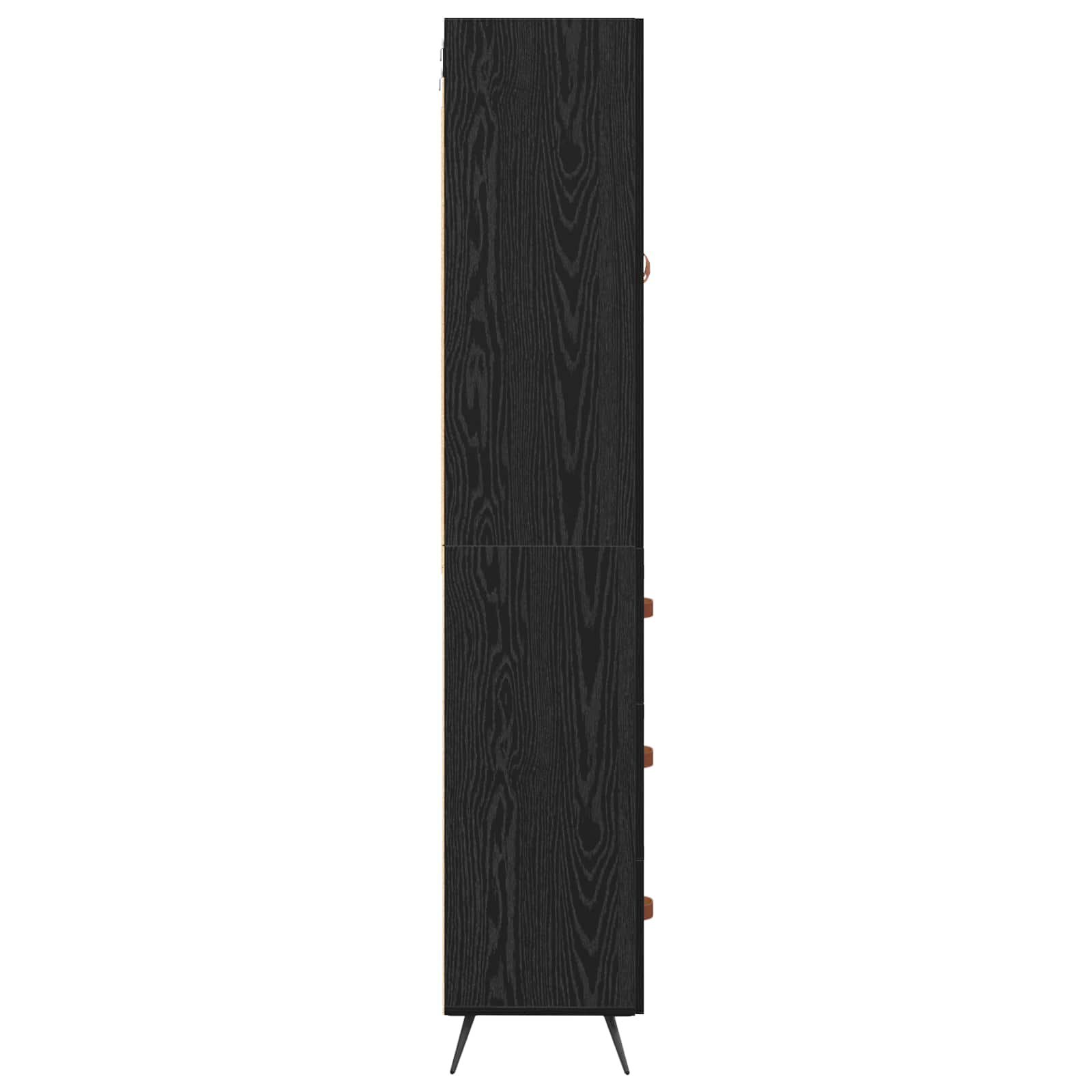 Highboard met lade Zwart Eiken 69,5 x 34 x 180 cm Bewerkt hout