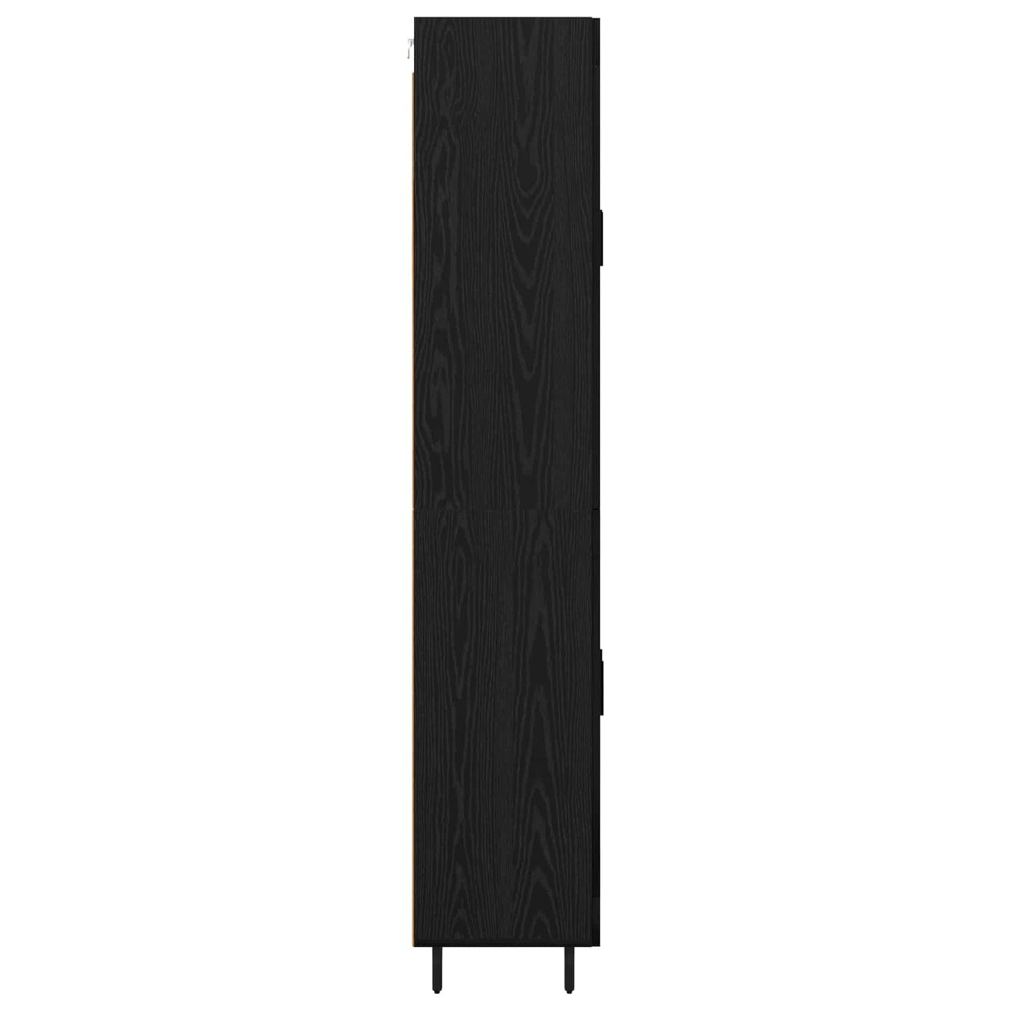 Highboard Zwart Eiken 69,5 x 34 x 180 cm Bewerkt hout