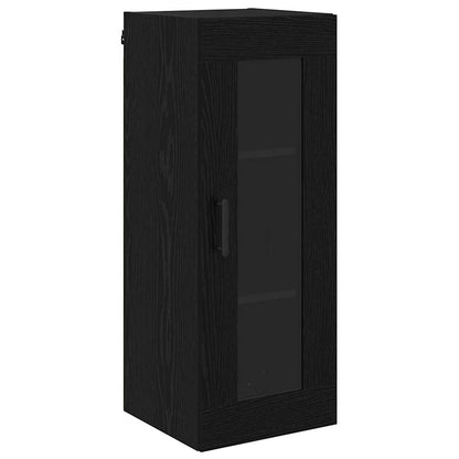 Highboard met lade Zwart Eiken 34,5 x 34 x 180 cm Bewerkt hout