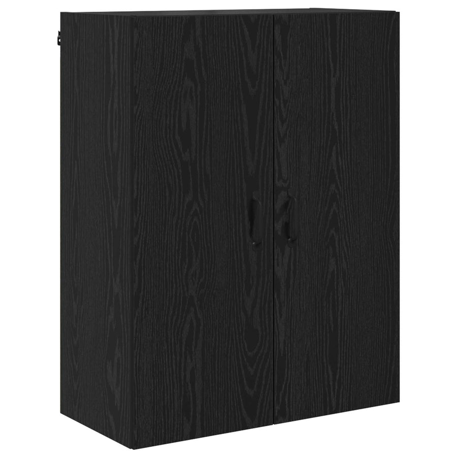 Highboard met lade Zwart Eiken 69,5 x 34 x 180 cm Bewerkt hout