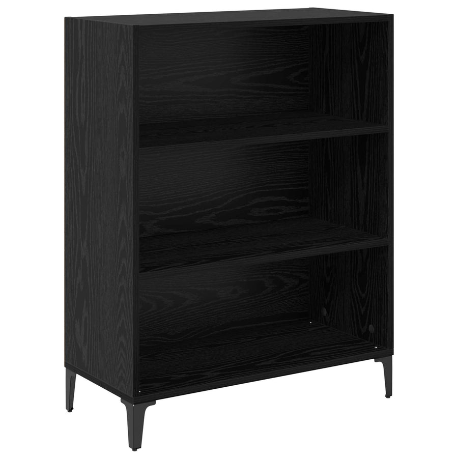 Highboard Zwart Eiken 69,5 x 34 x 180 cm Bewerkt hout