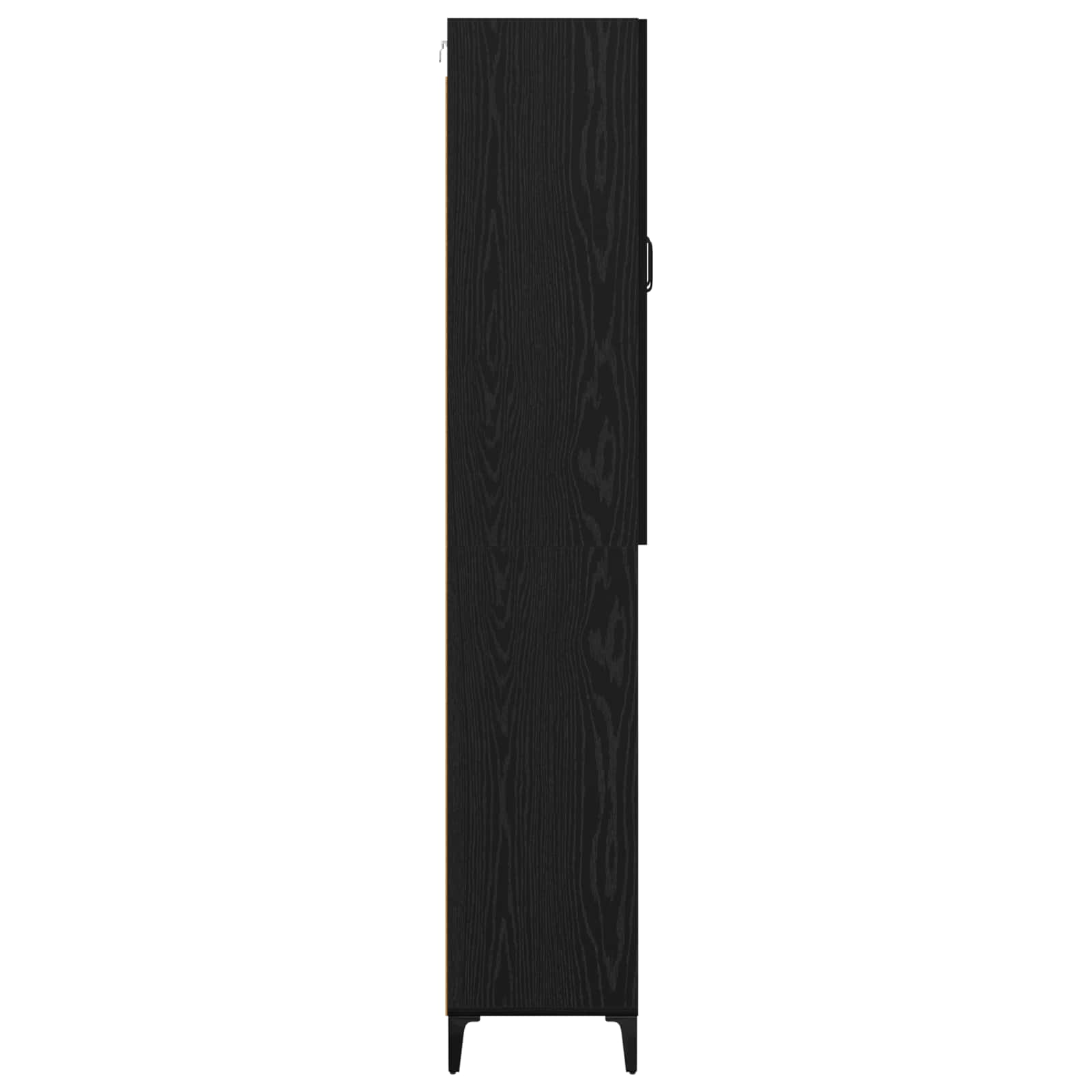 Highboard Zwart Eiken 69,5 x 34 x 180 cm Bewerkt hout