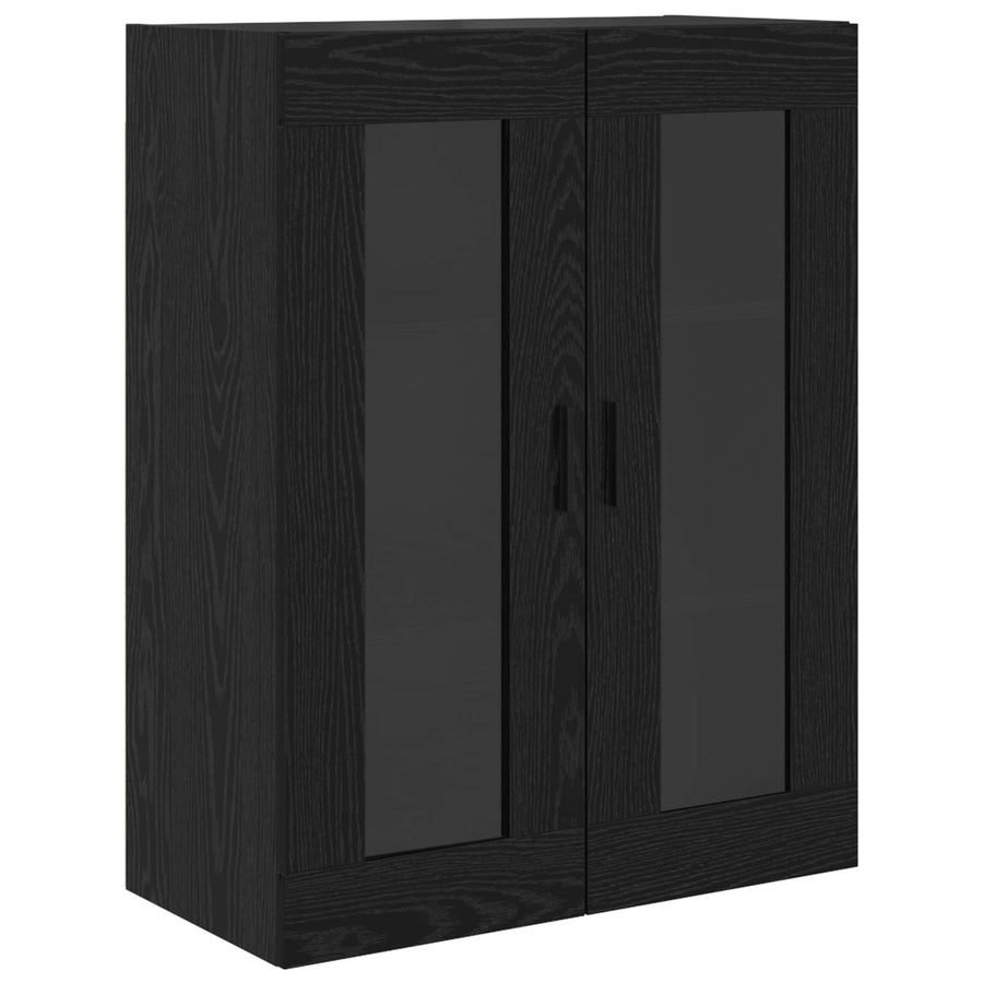 Highboard met lade Zwart Eiken 69,5 x 34 x 180 cm Bewerkt hout