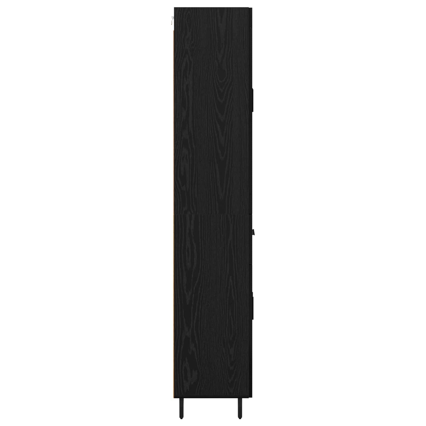 Highboard met lade Zwart Eiken 69,5 x 34 x 180 cm Bewerkt hout