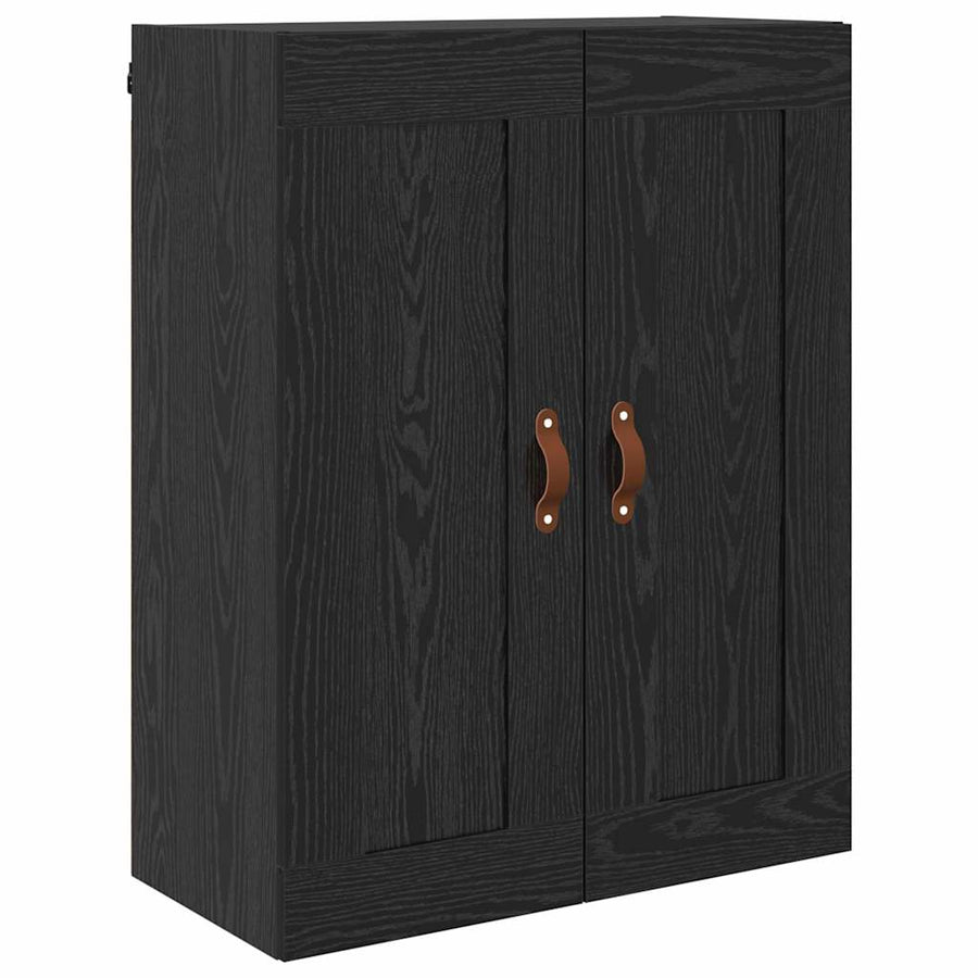 Highboard met lade Zwart Eiken 69,5 x 34 x 180 cm Bewerkt hout