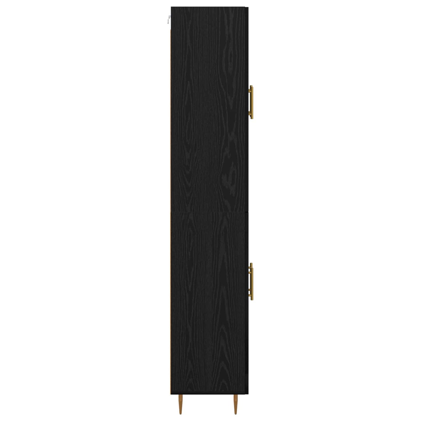 Highboard Zwart Eiken 69,5 x 34 x 180 cm Bewerkt hout