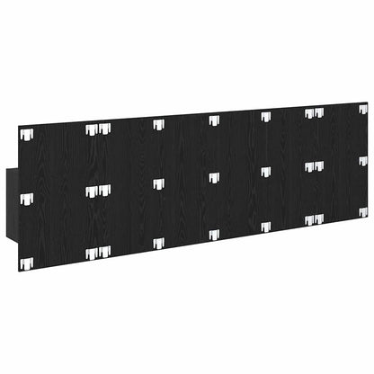 Bed hoofdbord met kastjes 3 pcs Zwart Eiken Bewerkt hout