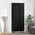 Hoge kast 2 pcs Zwart Eiken 69,5 x 34 x 180 cm
