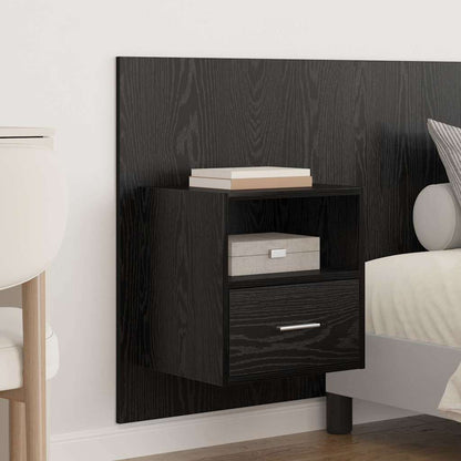 Hoofdbord Met Kast Zwart Eiken 337 x 32,5 x 80 cm Bewerkt hout