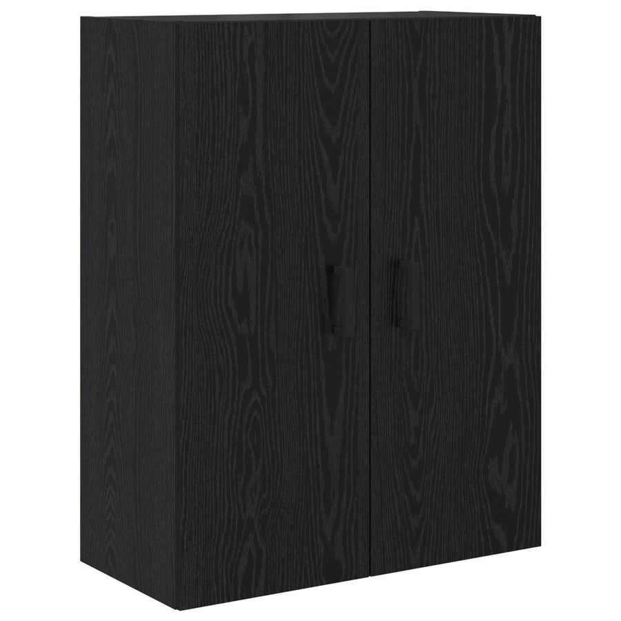 Highboard met lade Zwart Eiken 69,5 x 34 x 180 cm Bewerkt hout