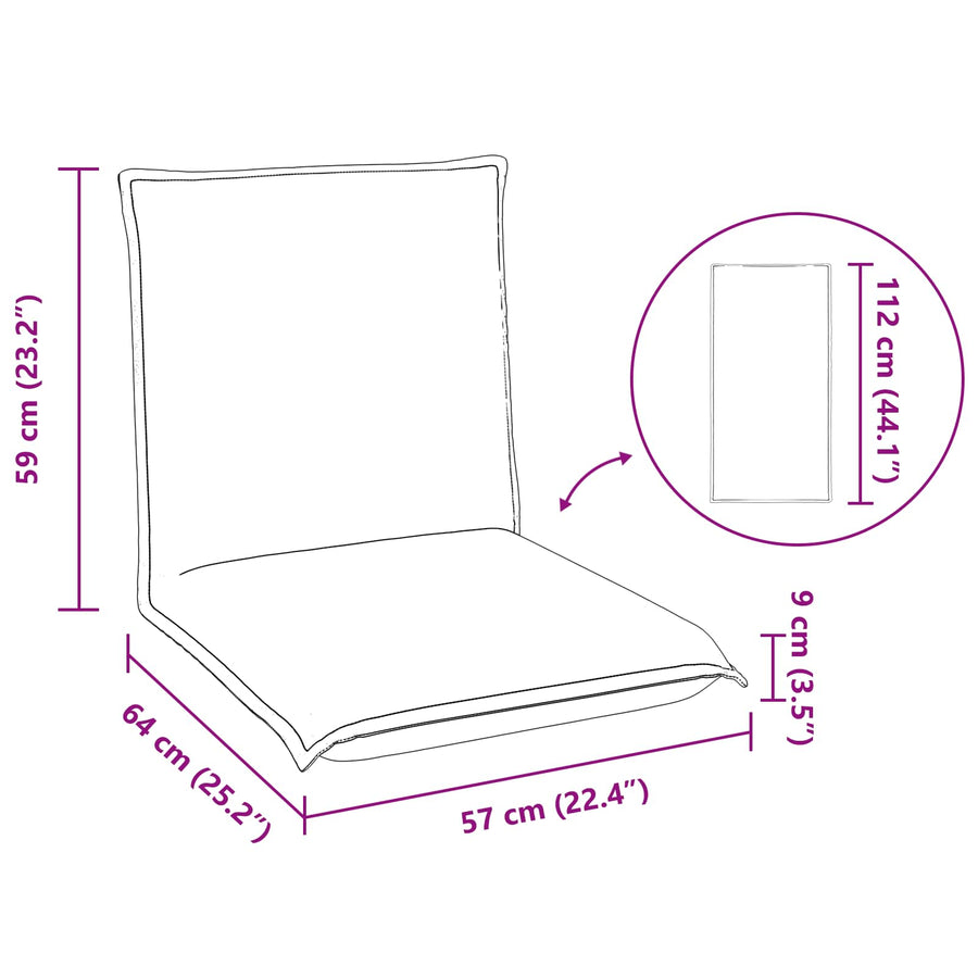 Vloerstoel Zwart 54 x 64 x 59 cm Stof