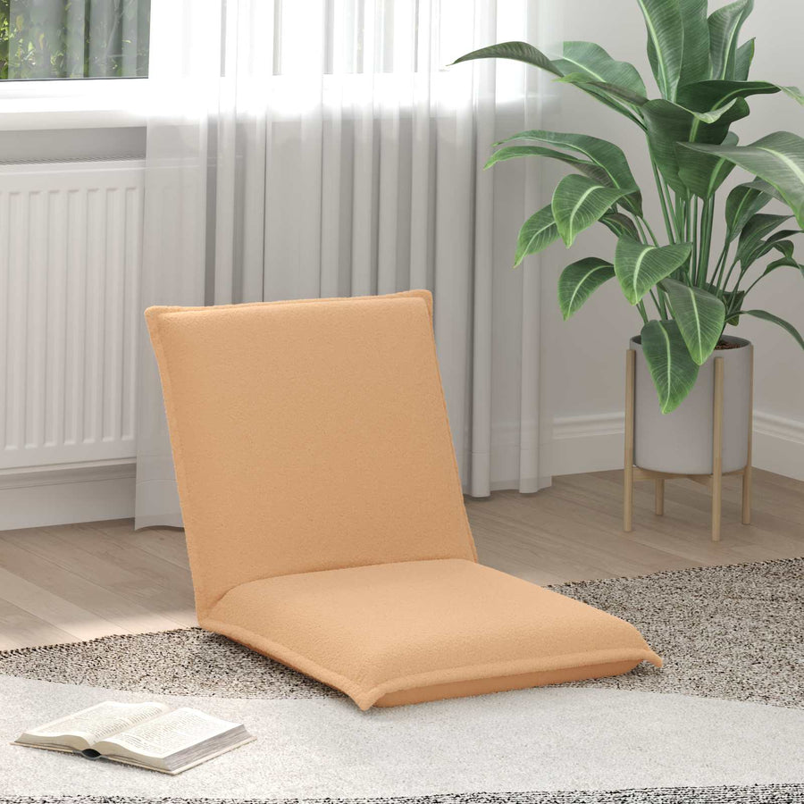 Vloerstoel Beige 54 x 64 x 59 cm Schapenstof