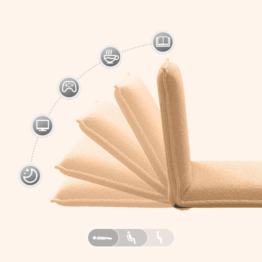 Vloerstoel Beige 54 x 64 x 59 cm Schapenstof