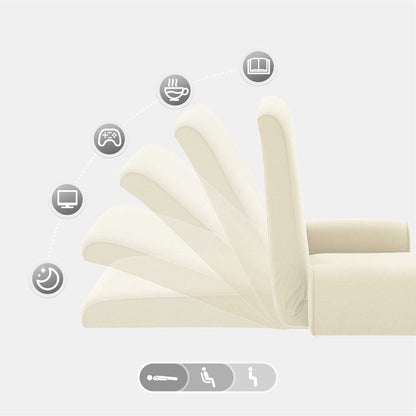 Vloerstoel Crème 68 x 51 x 56 cm Grove Fluweel