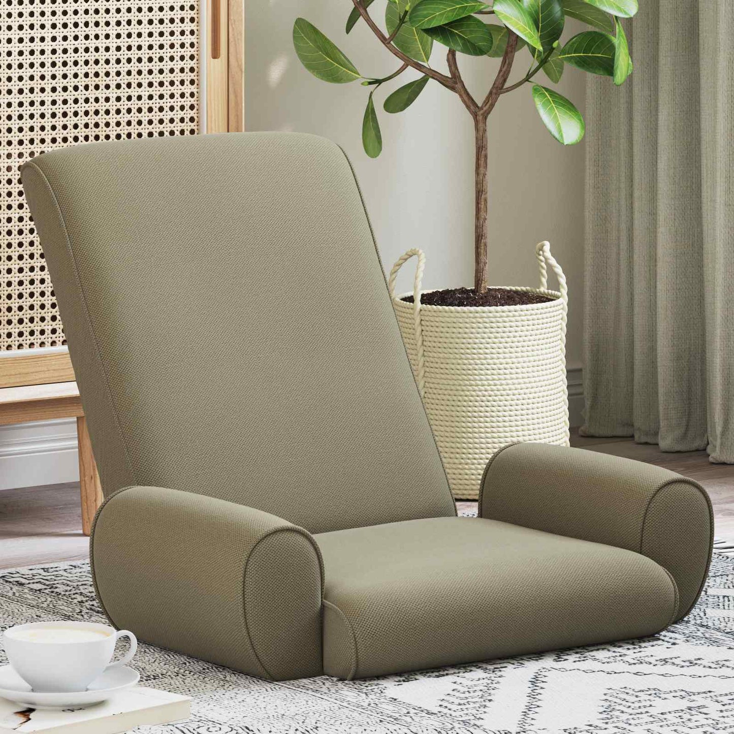 Vloerstoel Kaki 68 x 51 x 56 cm Grove Fluweel
