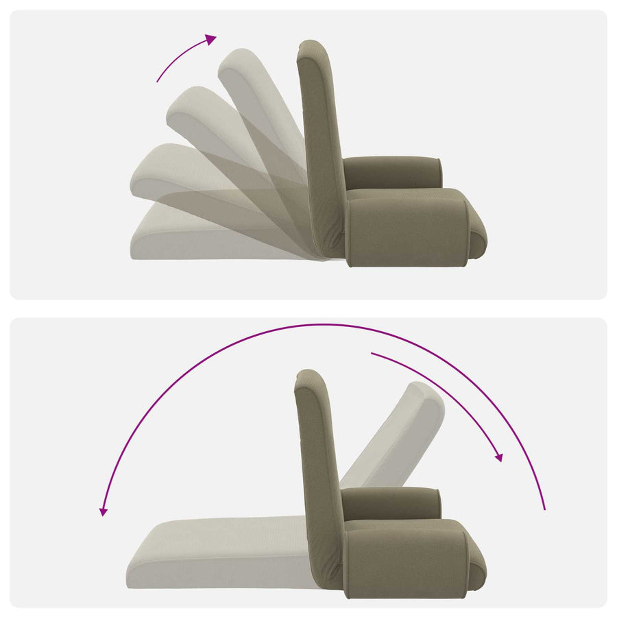 Vloerstoel Kaki 68 x 51 x 56 cm Grove Fluweel