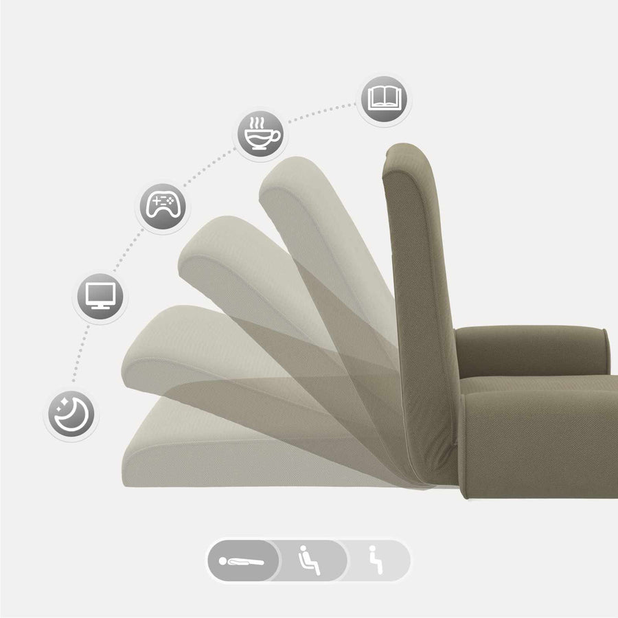 Vloerstoel Kaki 68 x 51 x 56 cm Grove Fluweel